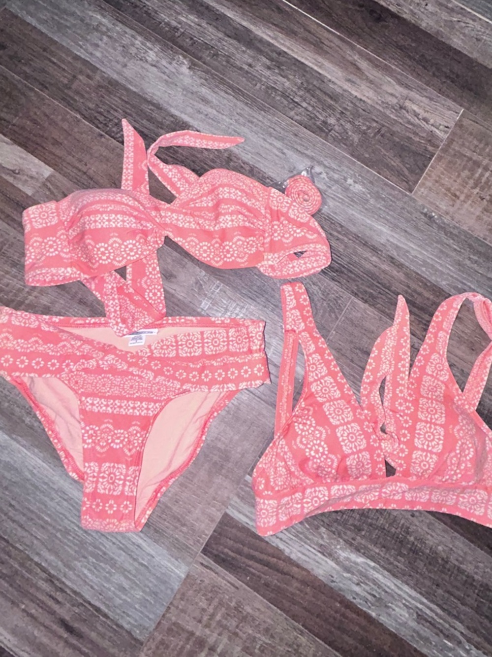 50% off w ♥️ Robin Piccone Isla Bikini 3 Pc Set In Terracotta SZ M NWOT 163